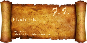 Flach Ida névjegykártya