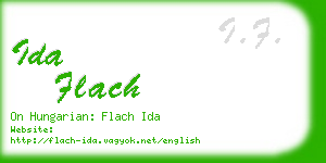 ida flach business card